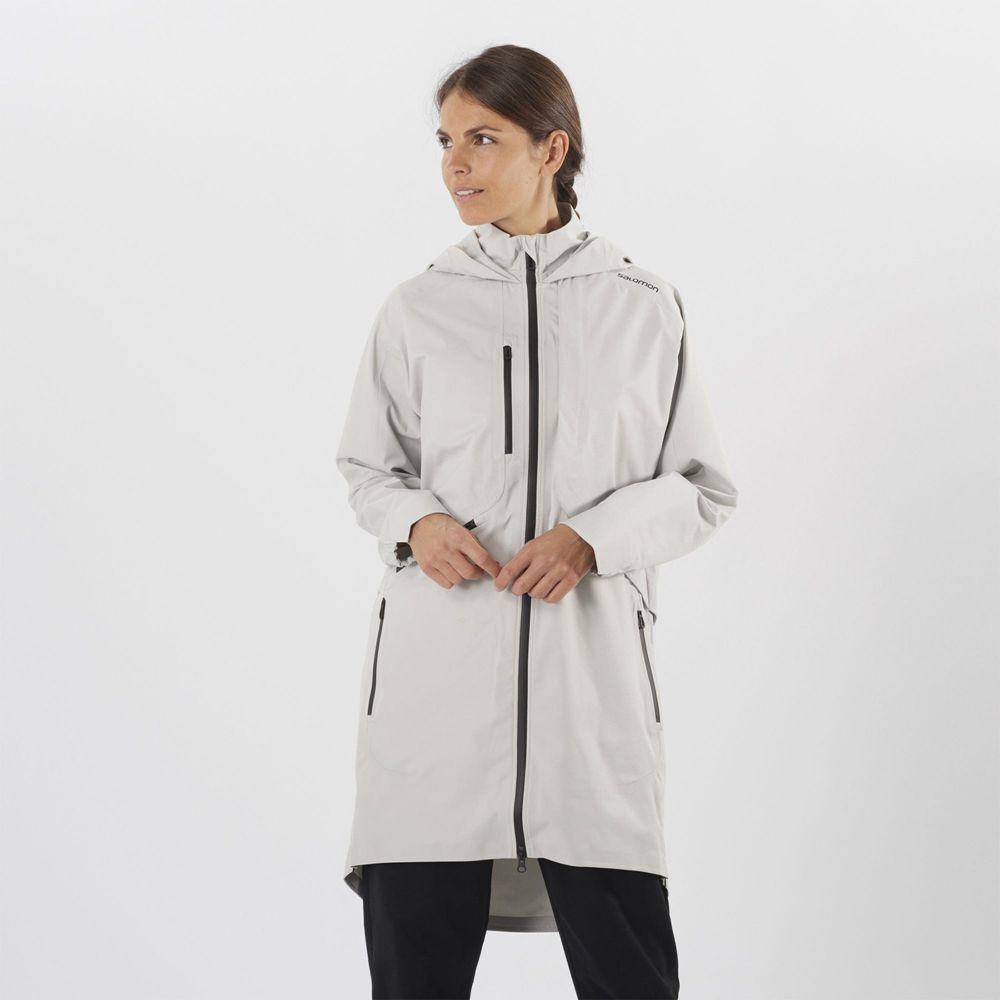 Salomon OUTLIFE WP COMMUTER PARKA W Chaquetas Mujer - Plata - Colombia (85217-NVLU)